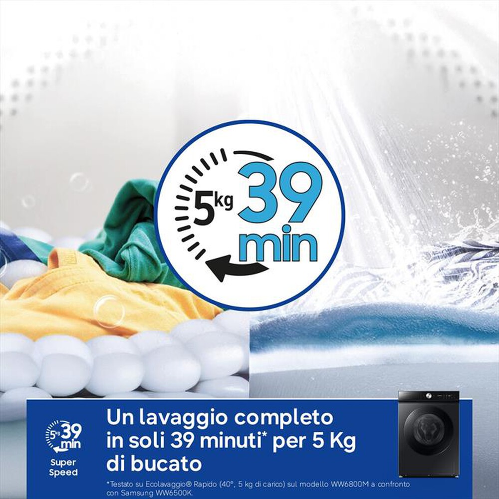 Immagine del prodotto SAMSUNG - Lavatrice WW90DB8U95GBU3 9Kg Classe A-Nero