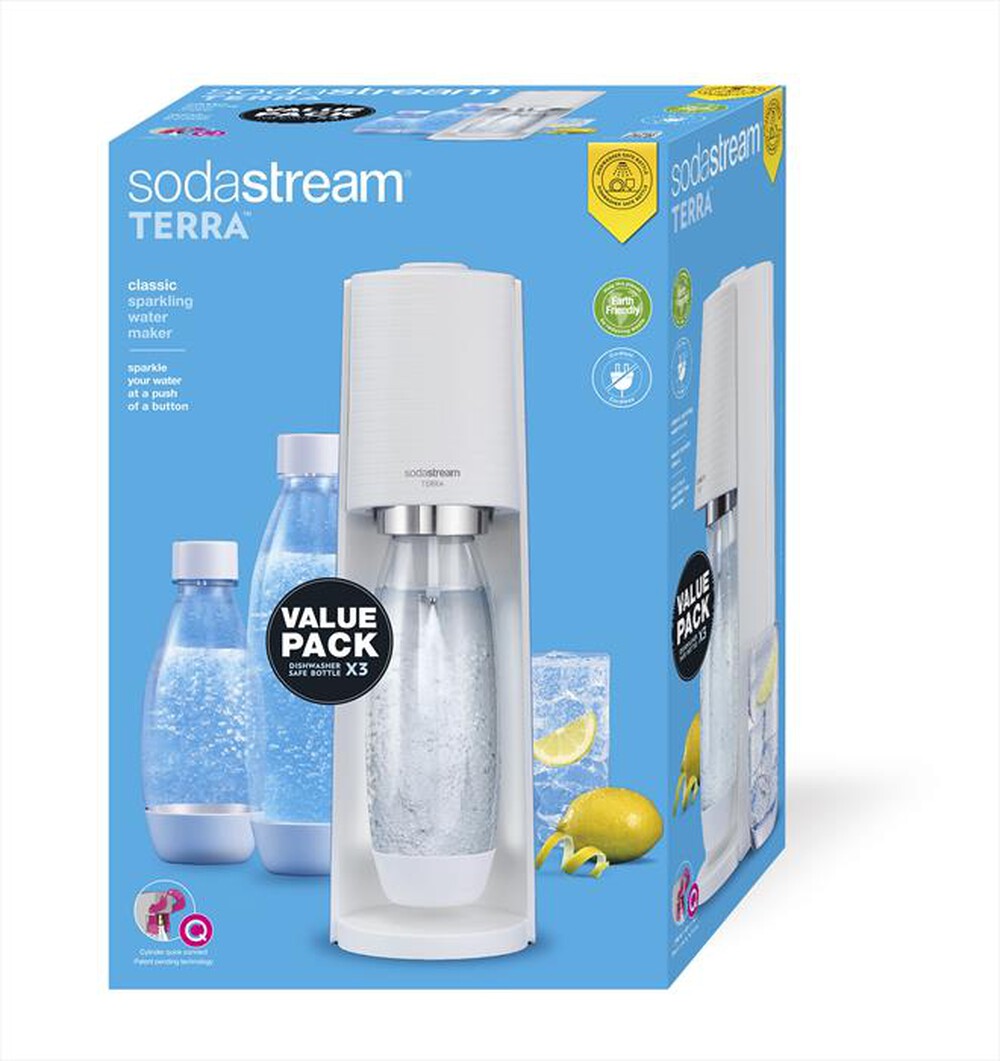 "SODASTREAM - Gasatore TERRA VALUE PACK 3-Bianco"