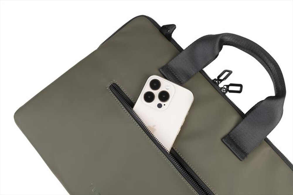 "TUCANO - Borsa GOMMO per MacBook Air 15\"/laptop fino a 14\"-VERDE MILITARE"