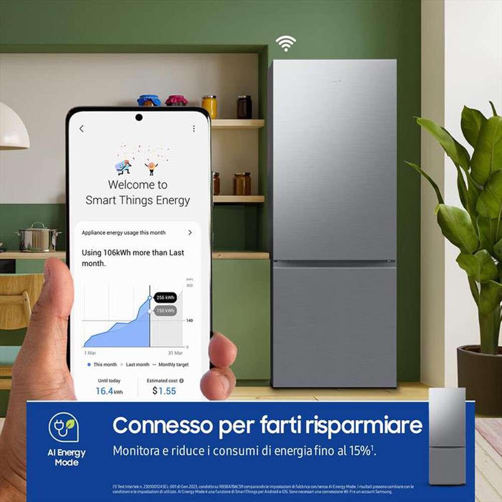 "SAMSUNG - Frigorifero combinato RB53DG703DS9EF ClasseD 538lt-METAL INOX"