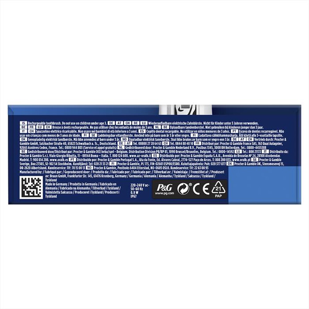 "ORAL-B - Spazzolino elettrico ricaricabile SMARTSERIES TEEN-Bianco"