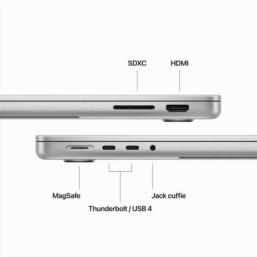 Immagine del prodotto APPLE - MACBOOK PRO 14'' M3 CORE 8 CPU 10 GPU 512GB-Argento