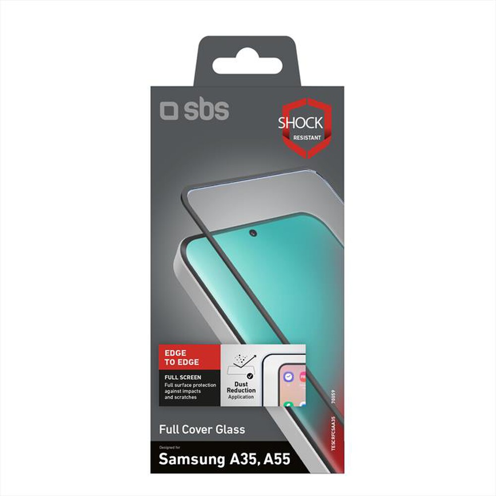 "SBS - Screen protector TESCRFCSAA35 per Samsung A35-Nero"