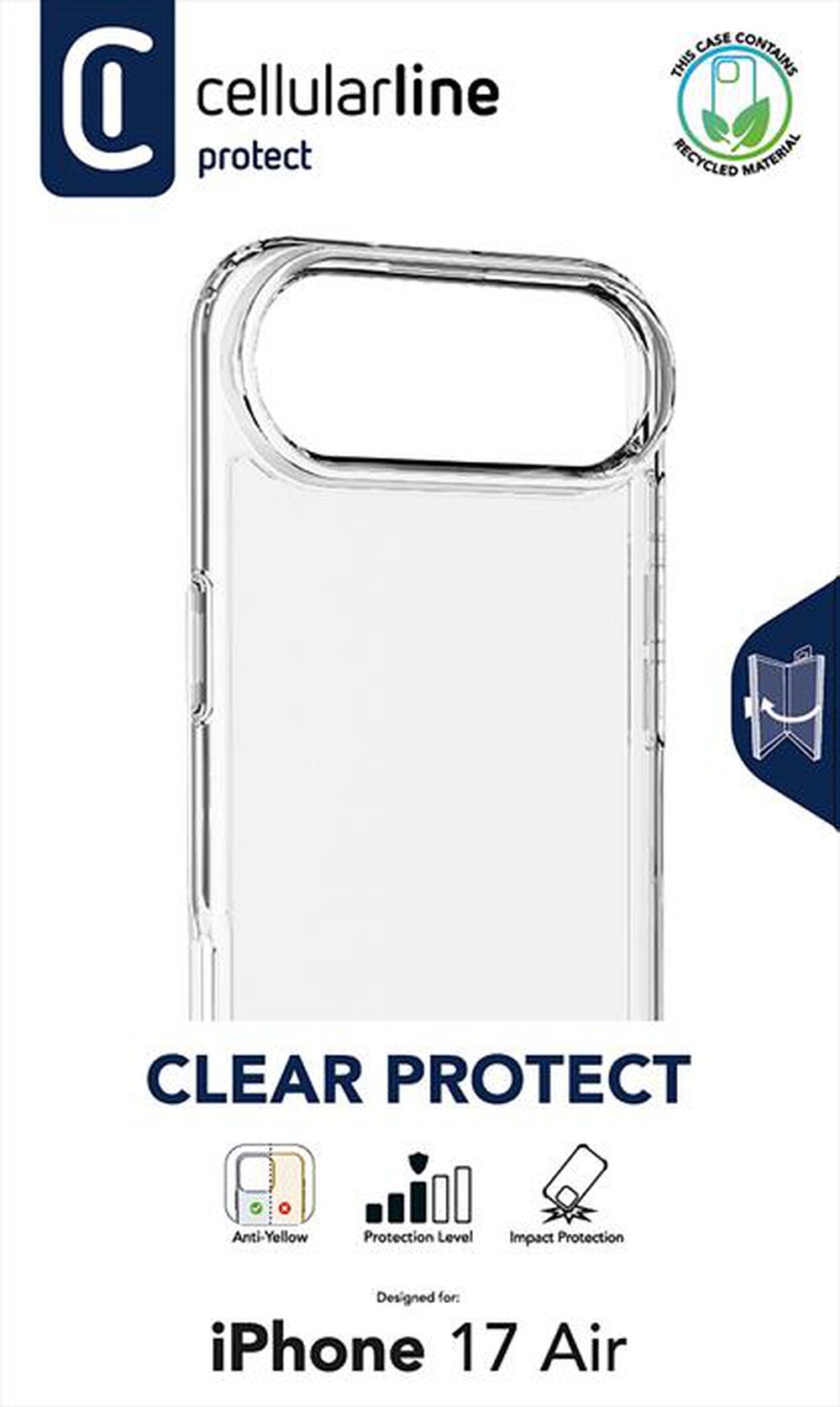 Immagine del prodotto CELLULARLINE - Custodia rigida CLEAR STRONG per IPHONE AIR-Trasparente