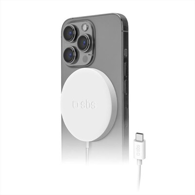 SBS - Caricabatterie Wireless TECBCHGMAGW-Bianco