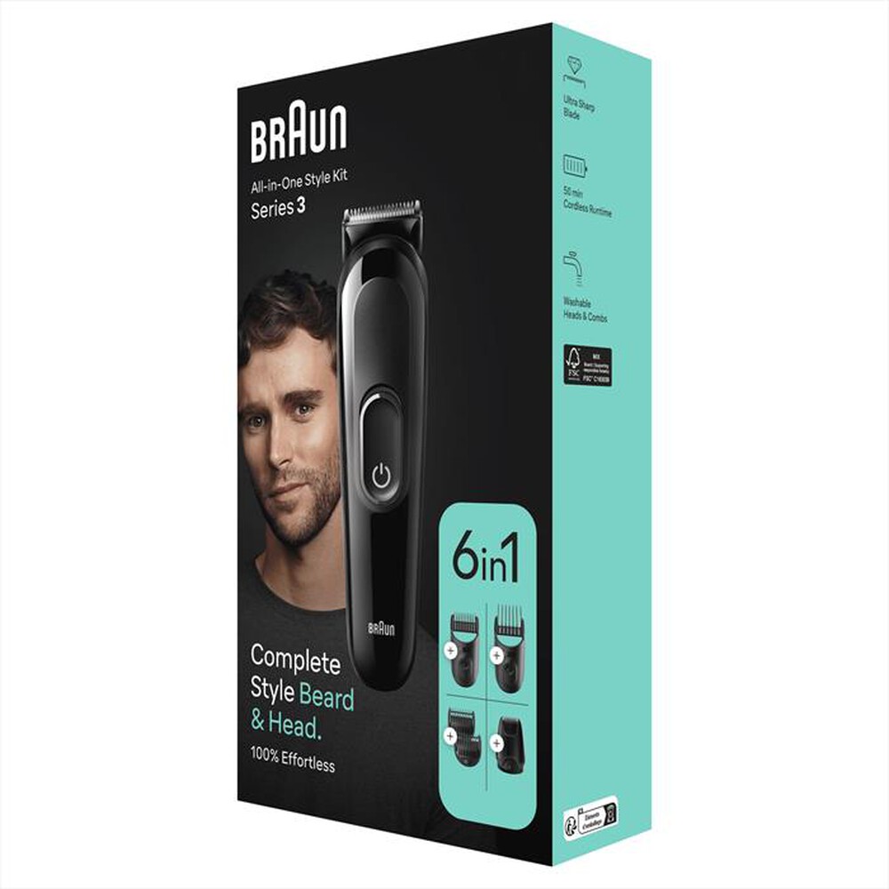 "BRAUN - Regolabarba MGK3410-NERO"