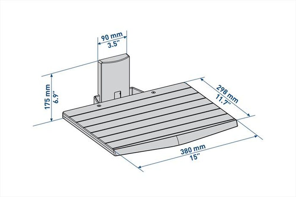 "MELICONI - Slimstyle AV Shelf-Nero"
