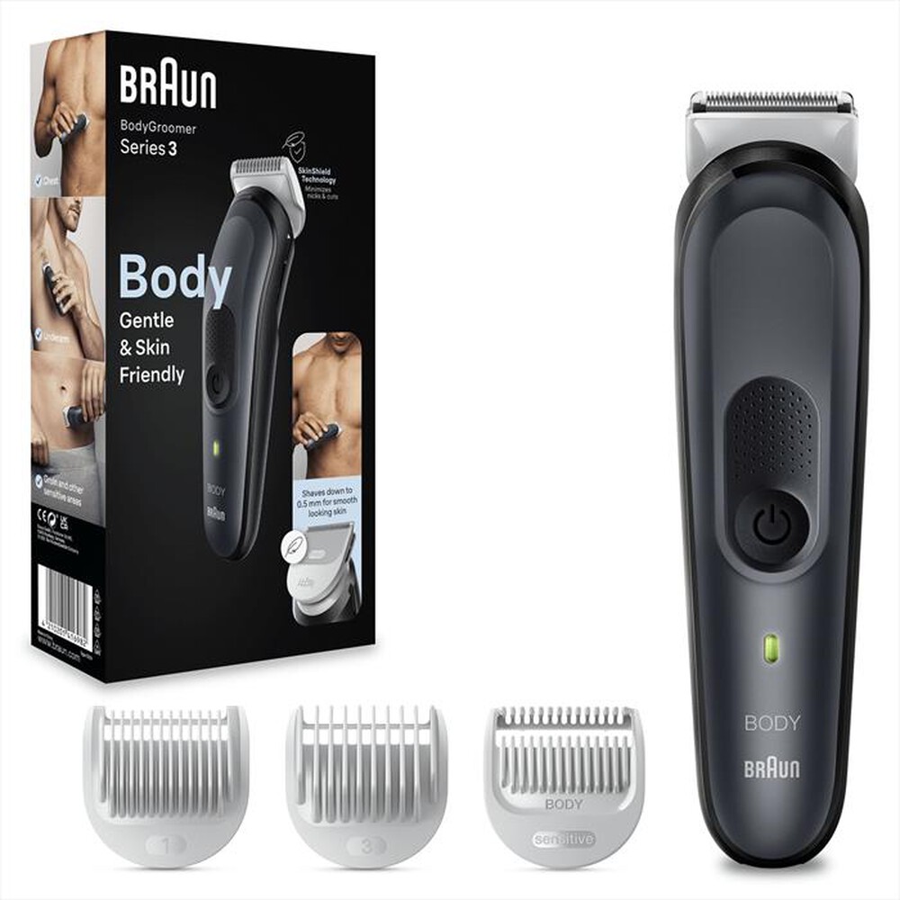 "BRAUN - RIFINITORE BODY BG3340-Nero/Grigio"