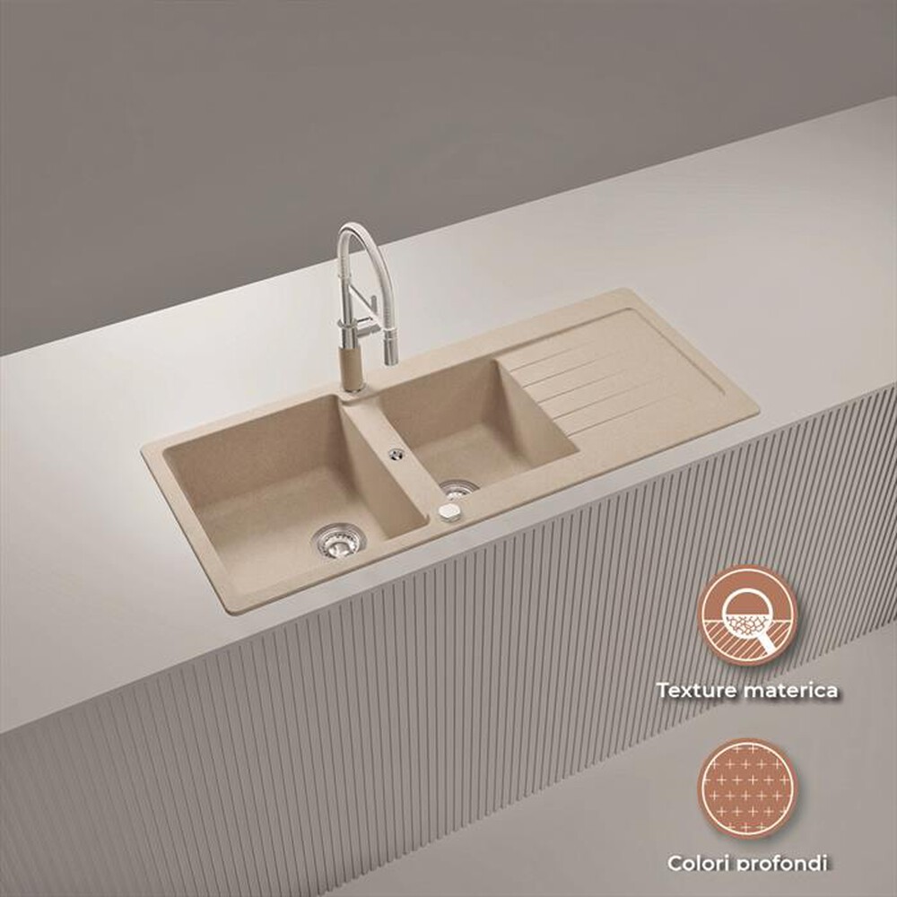 Immagine del prodotto GLEM GAS - Lavello 2 vasche GLU162SA-Avena