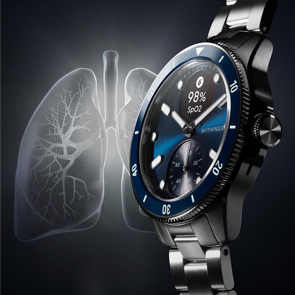 "WITHINGS - ScanWatch Nova quadrante blue-Silver"