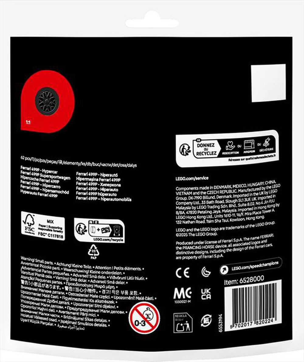 Immagine del prodotto LEGO - RECRUITMENT BAGS Ferrari 499P - Hypercar 30709