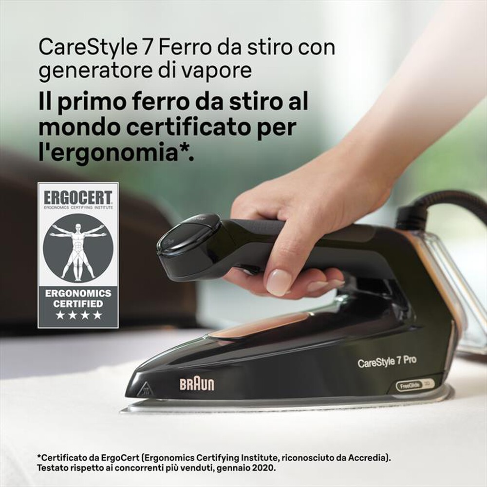 "BRAUN - Sistema stirante IS7286BK-NERO ORO"