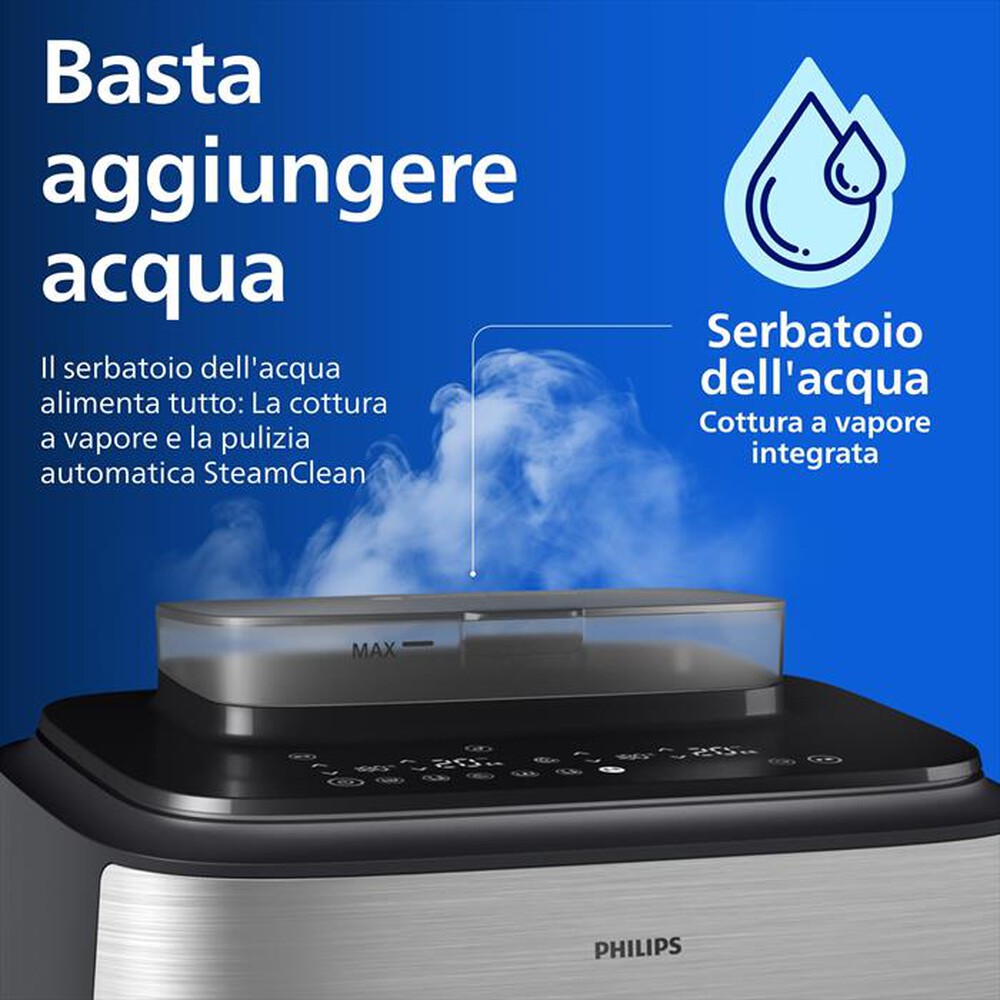 Immagine del prodotto PHILIPS - AIRFRYER SERIE 5000 DA 9L COTTURA VAPORE NA555/00-Inox
