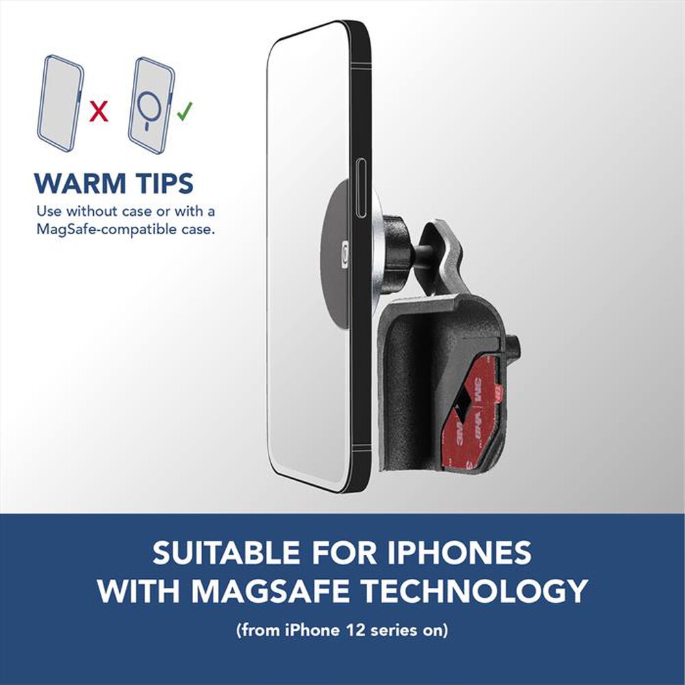 Immagine del prodotto CELLULARLINE - MAG SCREEN FOR TESLA CAR - IPHONE 12 AND LATER-Nero