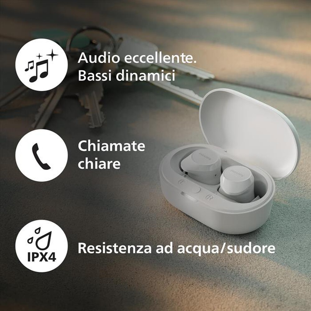 "PHILIPS - Auricolari bluetooth TAT1209WT/00-WHITE"