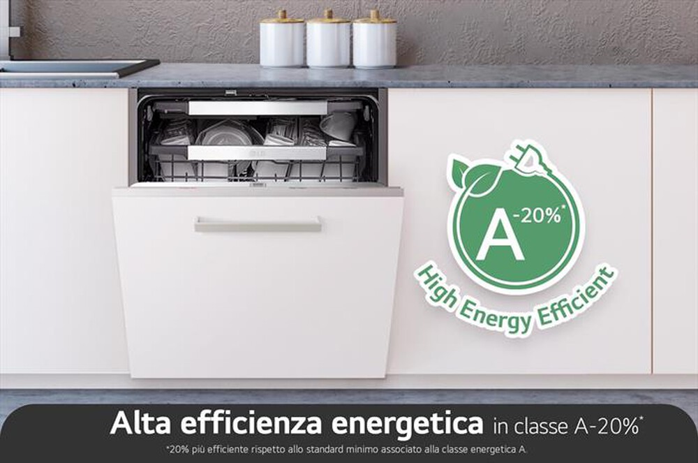 "LG - Lavastoviglie DB597TXS  Classe A-20% 14coperti-Noble Steel"