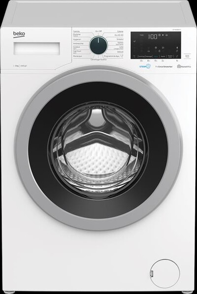 BEKO - Lavatrice WTY91486SI-IT 9 Kg Classe A-Bianco / Silver