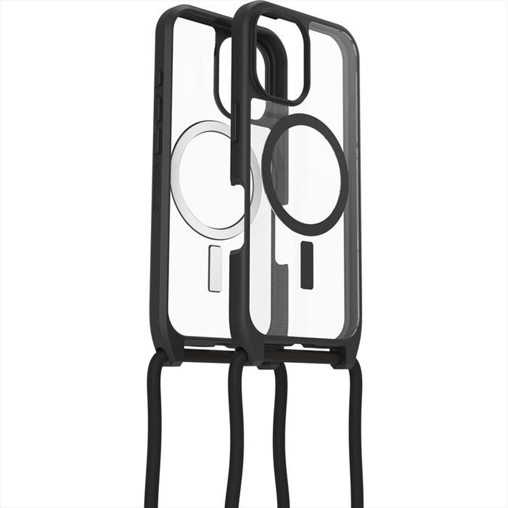 "OTTERBOX - REACT NECKLACE MAGSAFE HICHEW CUSTODIA IPHONE 16-Nero/trasparente"