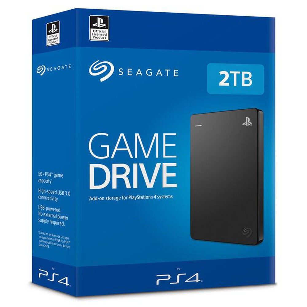 "SEAGATE - HARD DISK 2TB GAME DRIVE PS4-Nero"