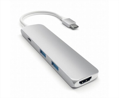 SATECHI - ADATTATORE USB-C SLIM MULTI-PORTA-SILVER