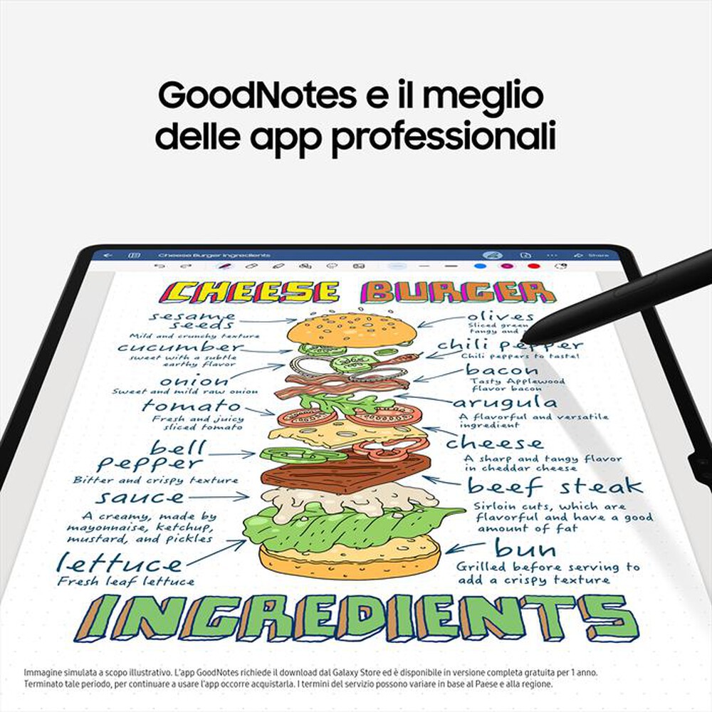 Immagine del prodotto SAMSUNG - Galaxy Tab S9+ 12+256GB 5G-Graphite