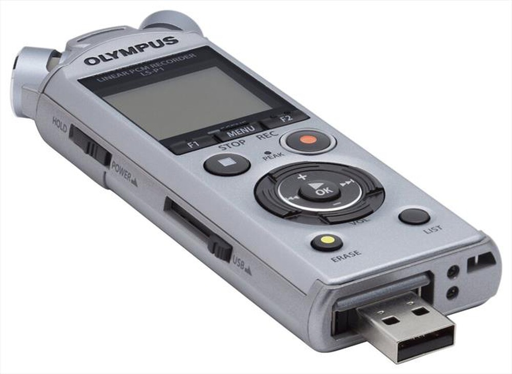 "OLYMPUS - Registratore portatile LS-P1-Argento"