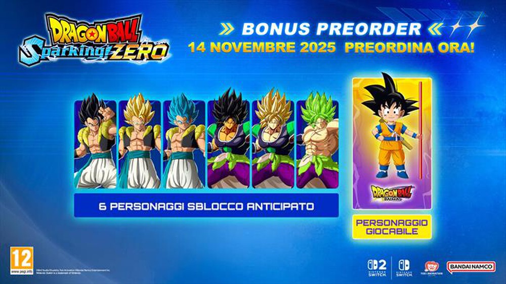 Immagine del prodotto NAMCO - DRAGON BALL SPARKING ZERO NSW2-N/D