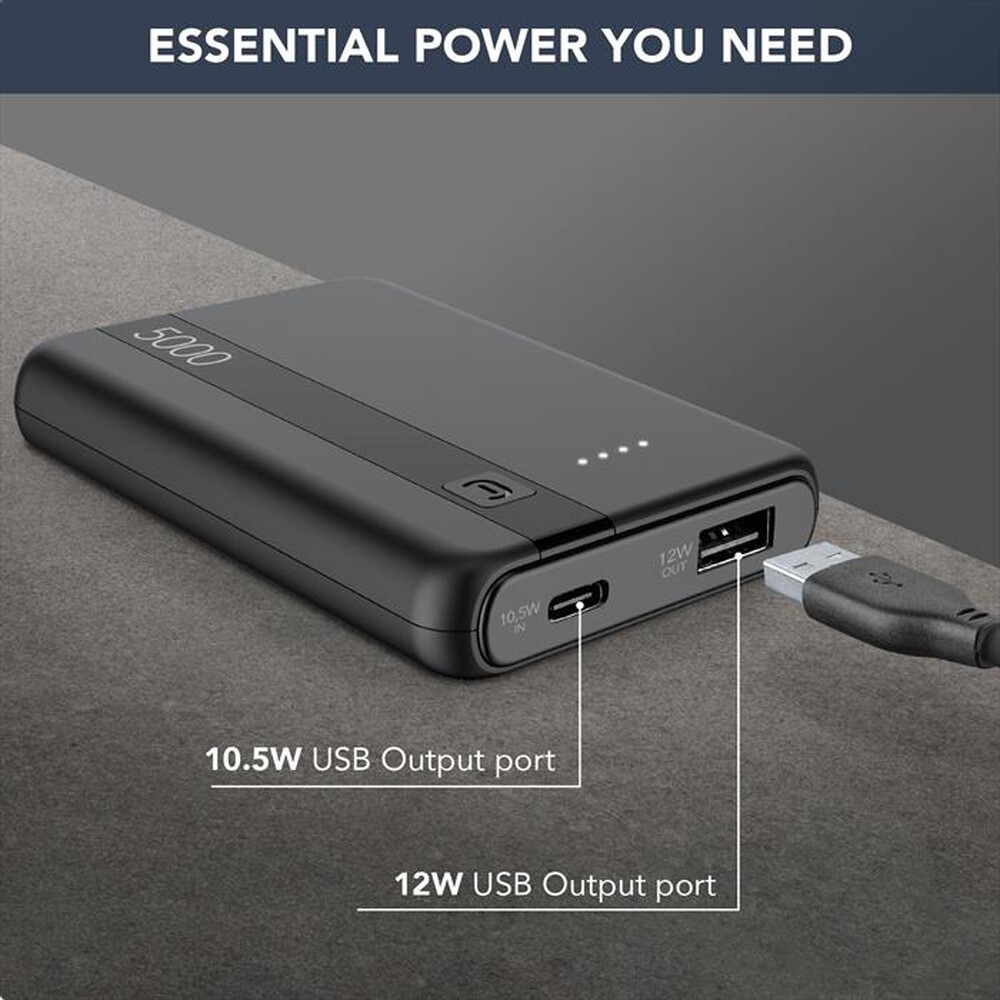 Immagine del prodotto CELLULARLINE - Powerbank PBENTRY5000K-Nero