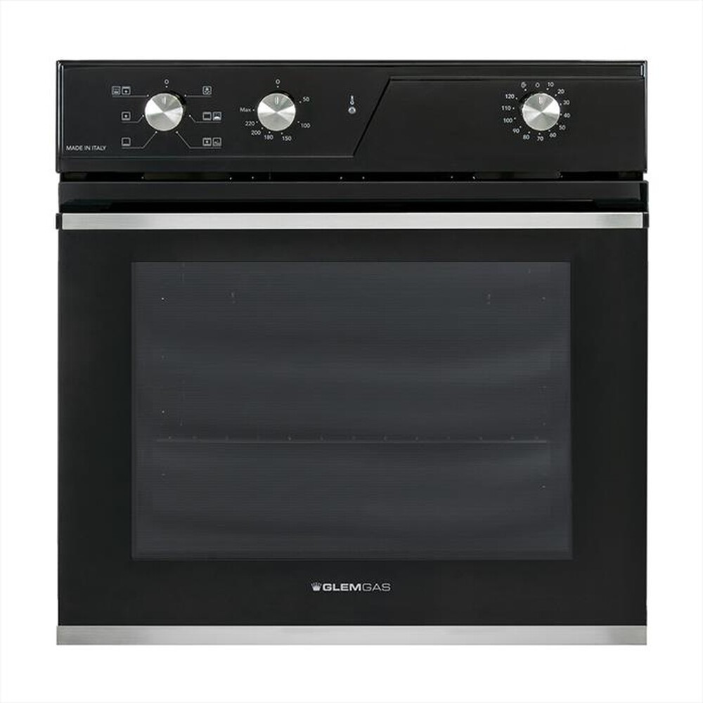 "GLEM GAS - Forno incasso elettrico GFR62BK-S3 Classe A-Nero Lucido"