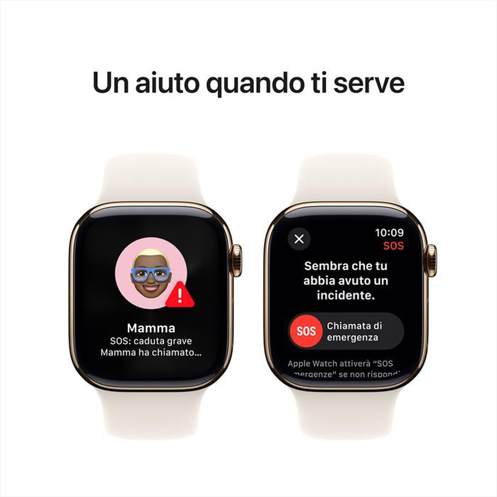 "APPLE - Watch Series 10 GPS + Cellular 42mm Titanio-Oro - Sport Band Galassia M/L"