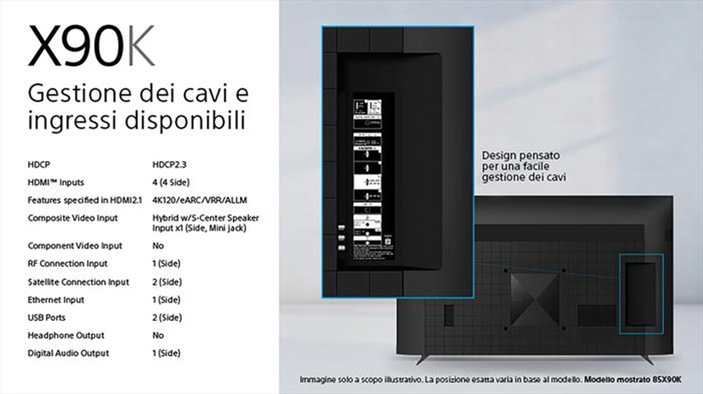 "SONY - SMART TV BRAVIA XR FullArray LED4K 75\" XR75X90KAEP-Nero"