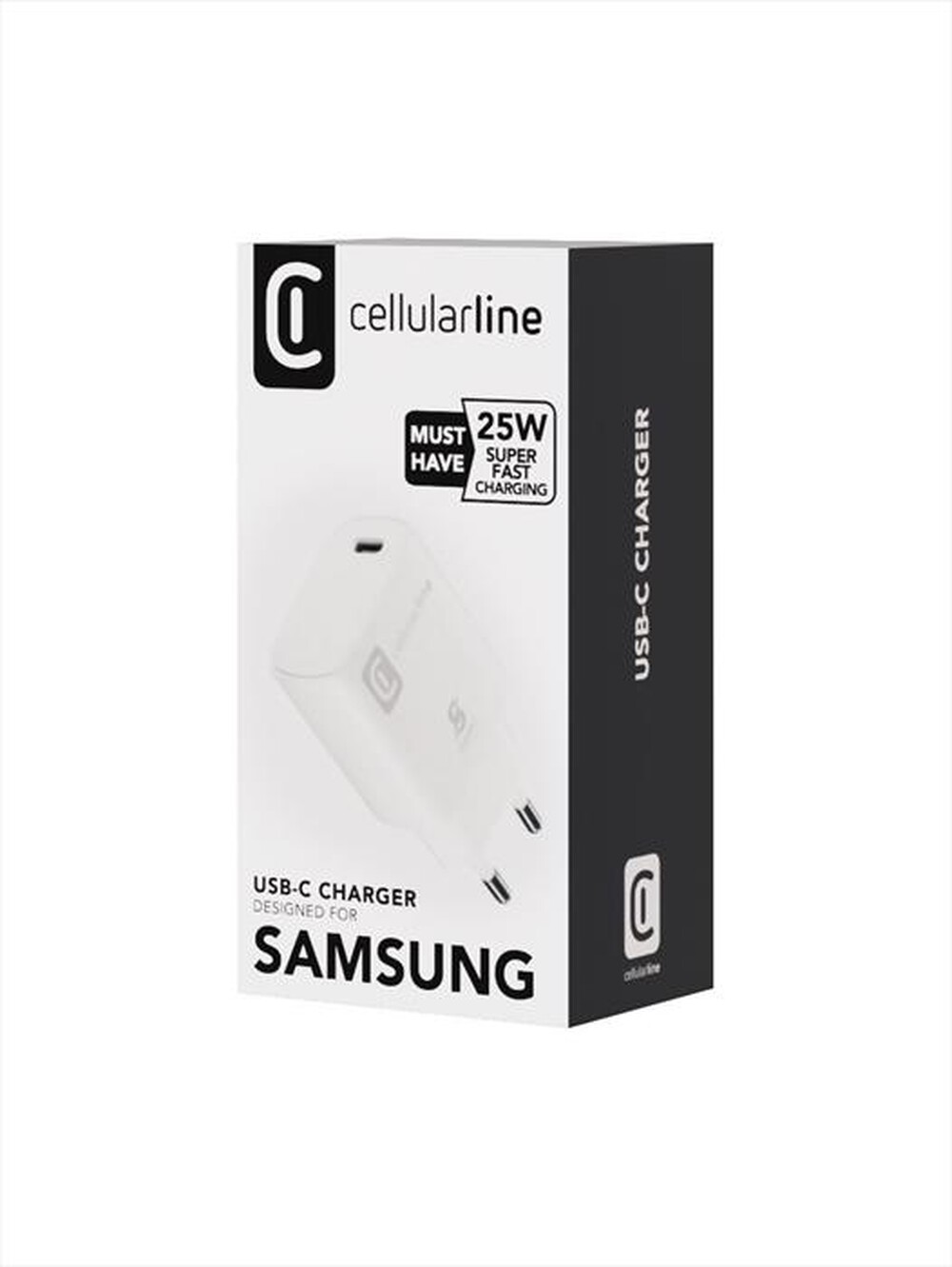 "CELLULARLINE - Caricatore da rete ACHSMUSBCPD25WSMLW-Bianco"