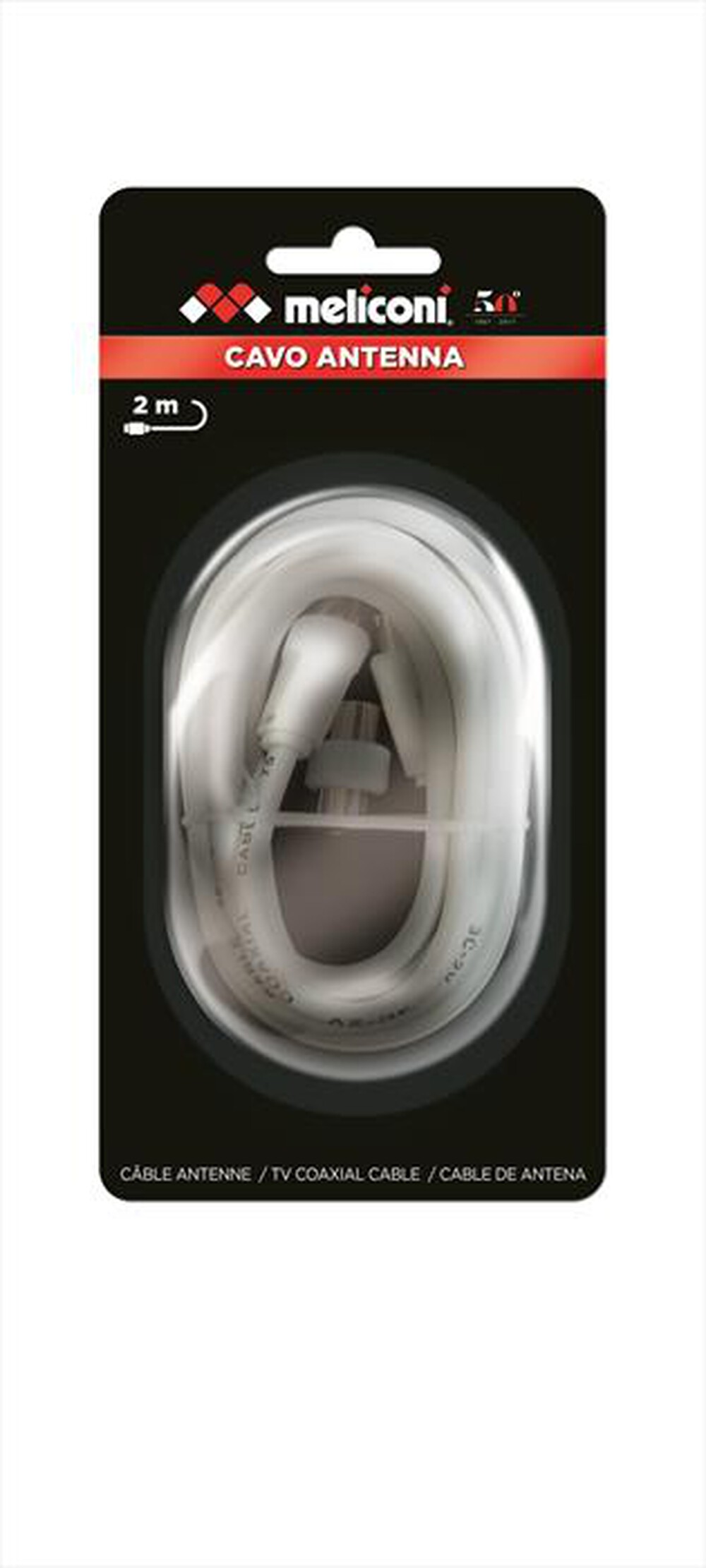 Immagine del prodotto MELICONI - Cavo antenna 2 M ANT2M-Bianco