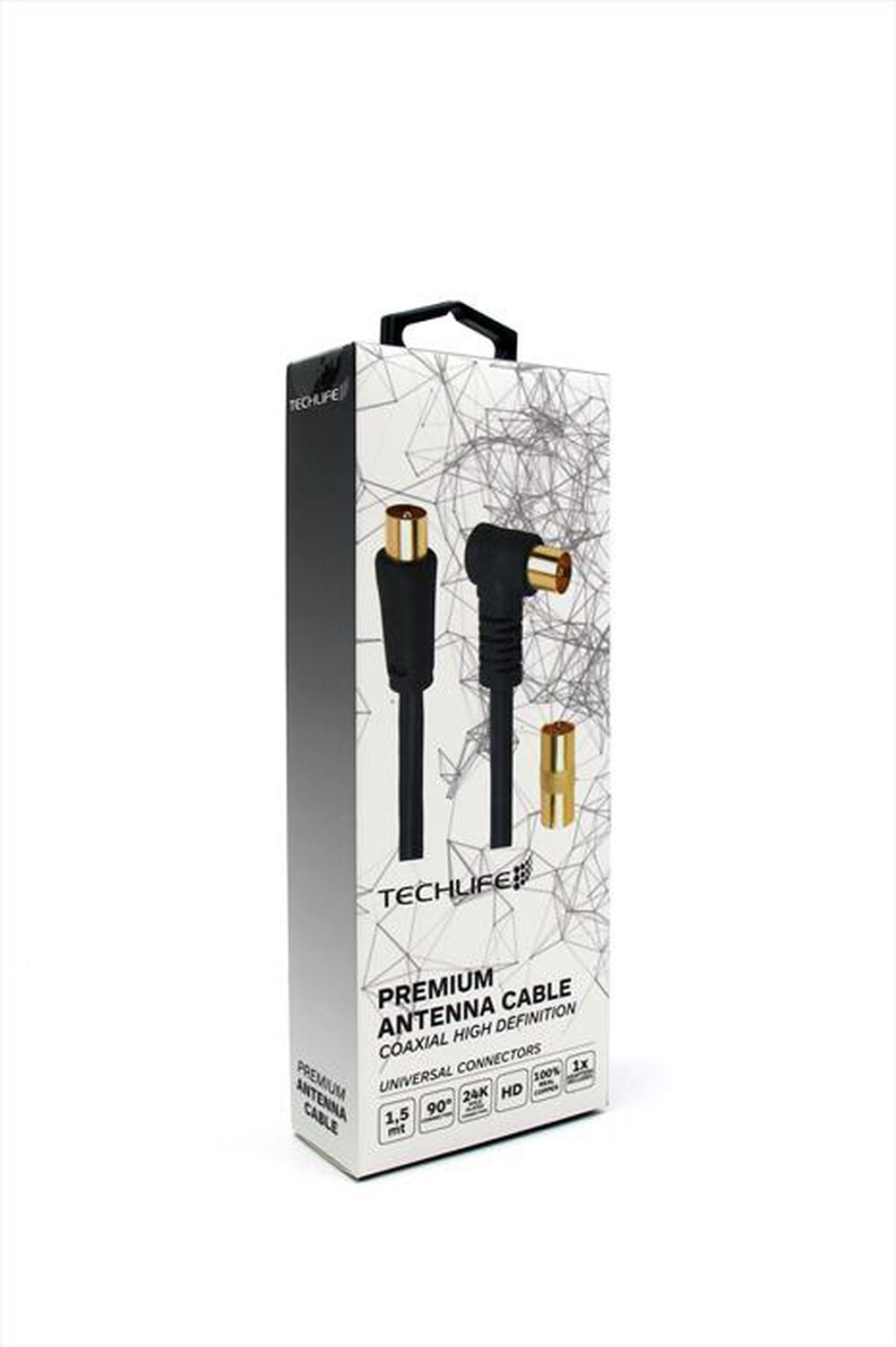 "TECHLIFE - Cavo RF coassiale TLVT0001B-Nero"