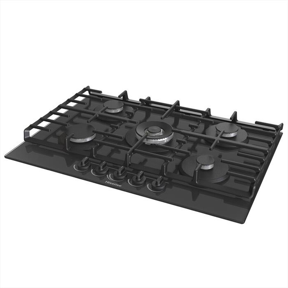 "HISENSE - Piano cottura a gas GG773B 75cm-Vetro Nero"