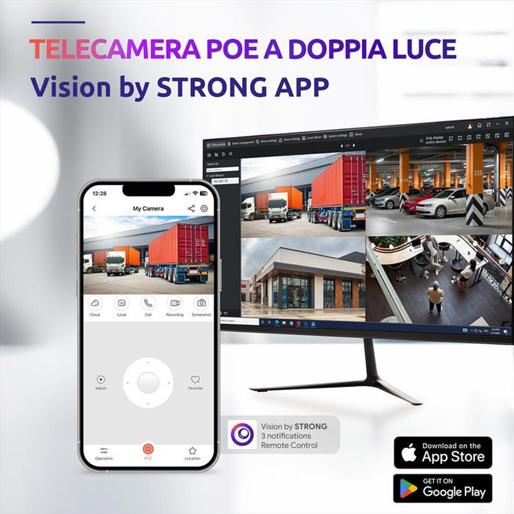 "STRONG - Telecamera PoE TUR05DL0-P-BIANCO"