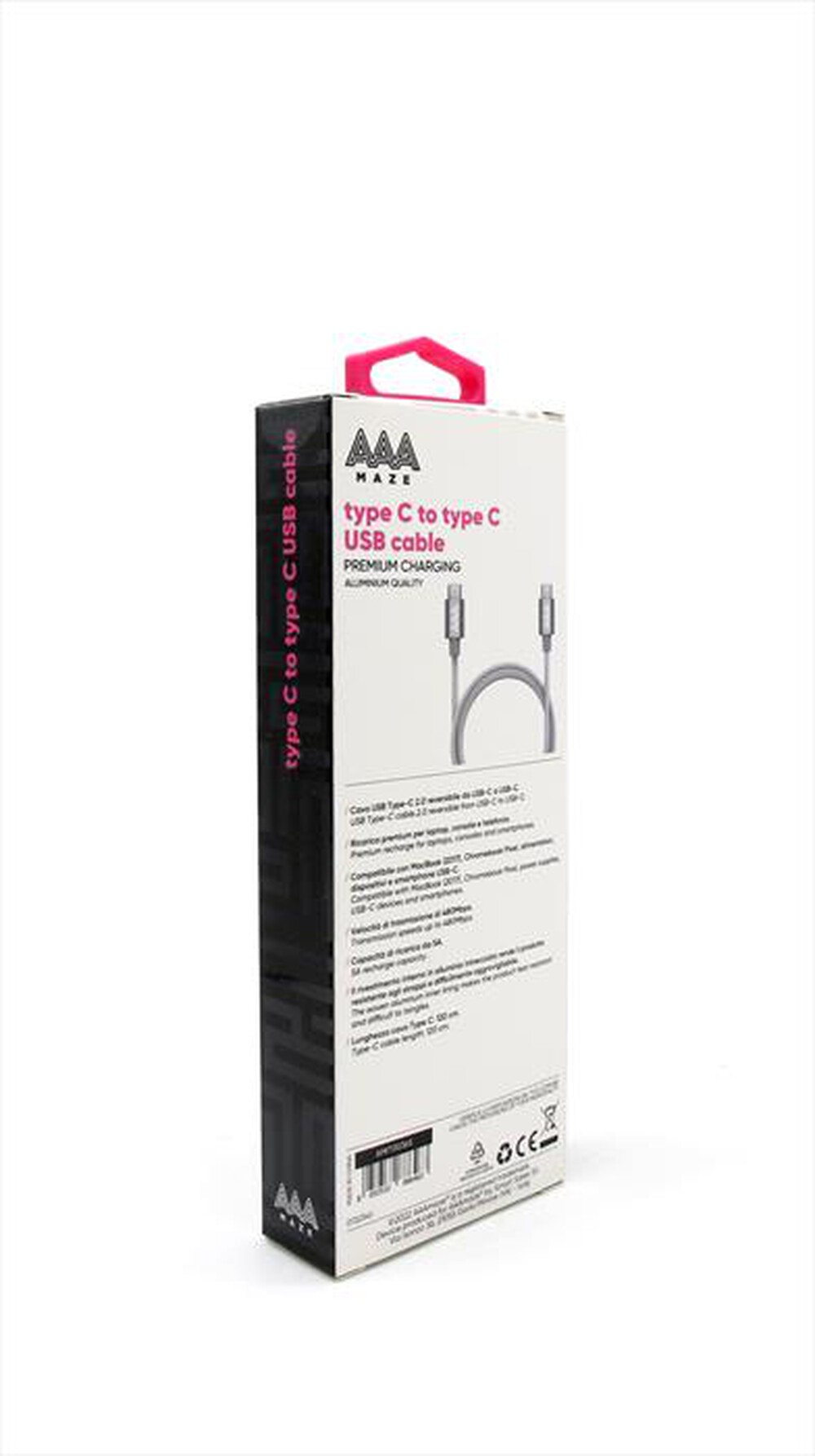 "AAAMAZE - CAVO TYPE-C TO TYPE-C 1,2 METRI AMM-SILVER"