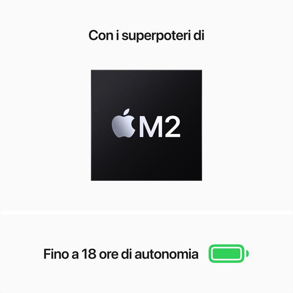 "APPLE - MacBook Air 13\" M2 Core CPU 8 GPU 8 16GB 256GB SSD-Mezzanotte"