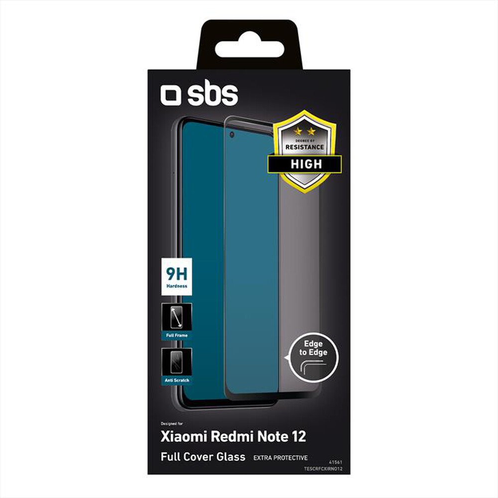"SBS - Screen protector TESCRFCXIRNO12 Xiaomi Redmi Note-Nero"