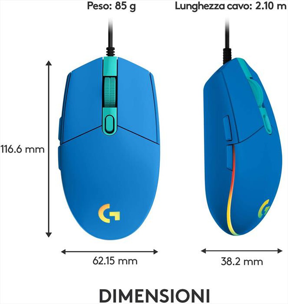 "LOGITECH - G203 LIGHTSYNC-Blu"
