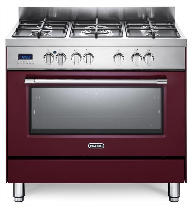 DE LONGHI - Cucina a gas PRO 96 MR ED Classe A-Rosso bordeaux | Euronics