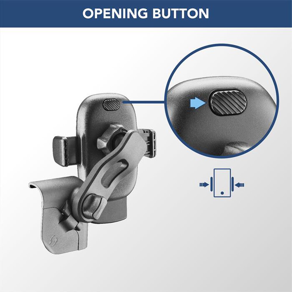 "CELLULARLINE - Supporto smartphone HUG SCREEN - TESLA CAR HOLDER-Black"