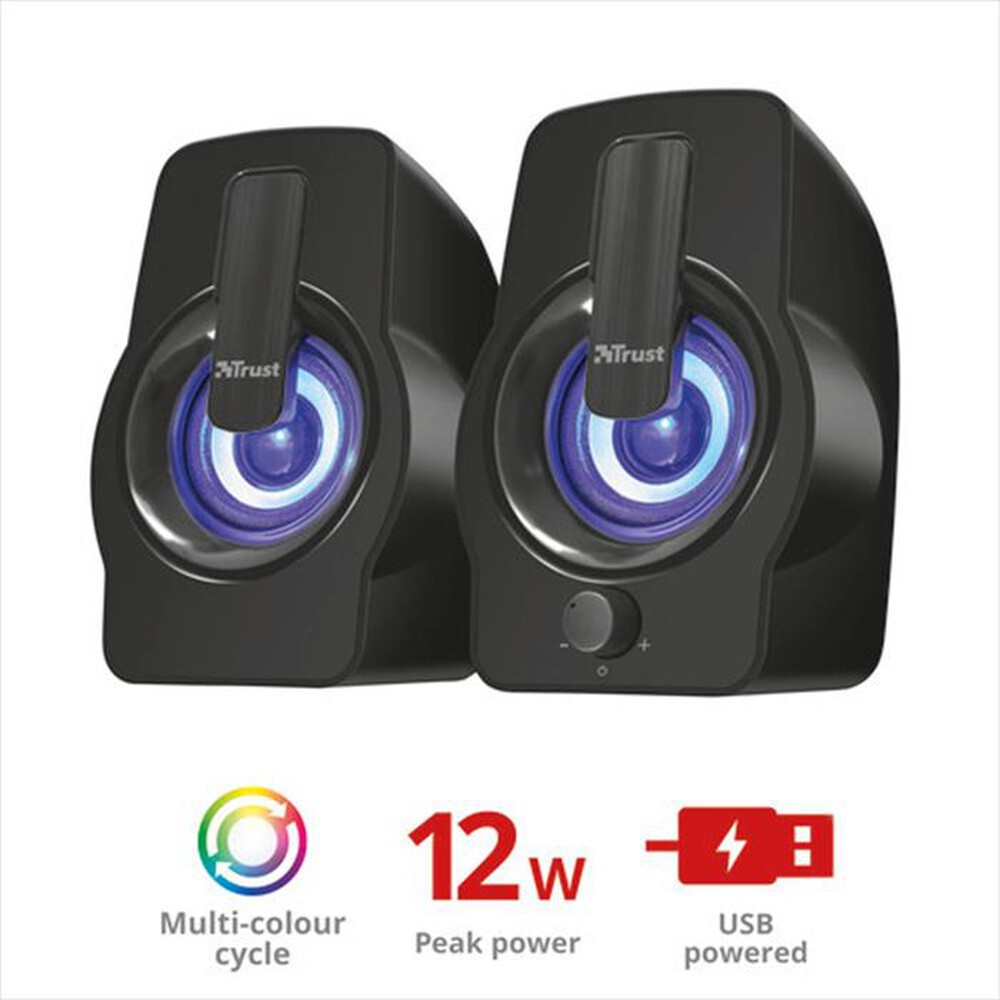 TRUST - GEMI RGB 2.0 SPKR ST BLK-Black
