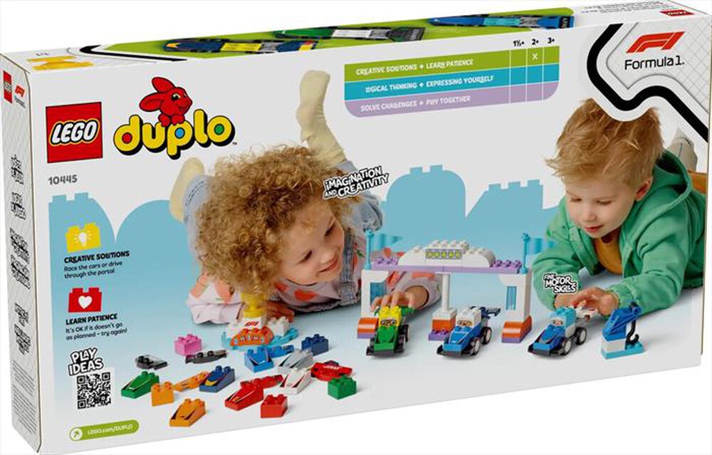 "LEGO - DUPLO Auto da corsa e piloti Team F1 - 10445-Multicolore"