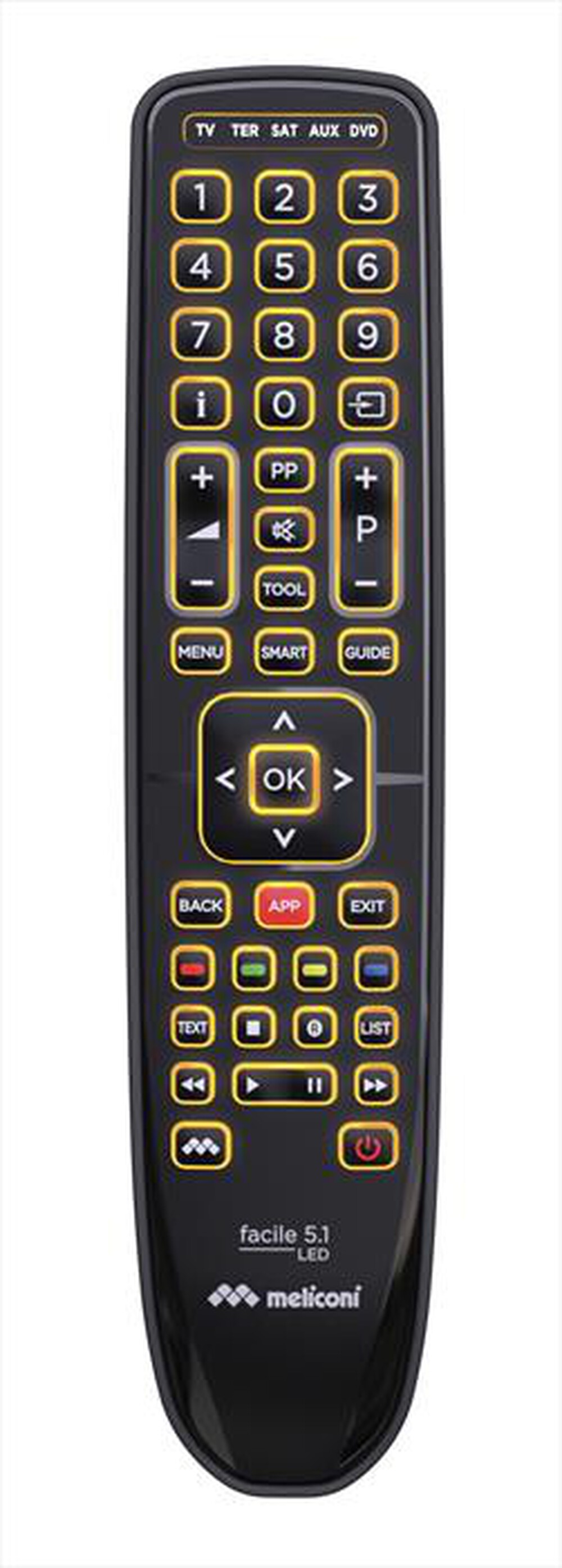 "MELICONI - FACILE 5.1 LED-Calotta ABS nera opaca con ins"