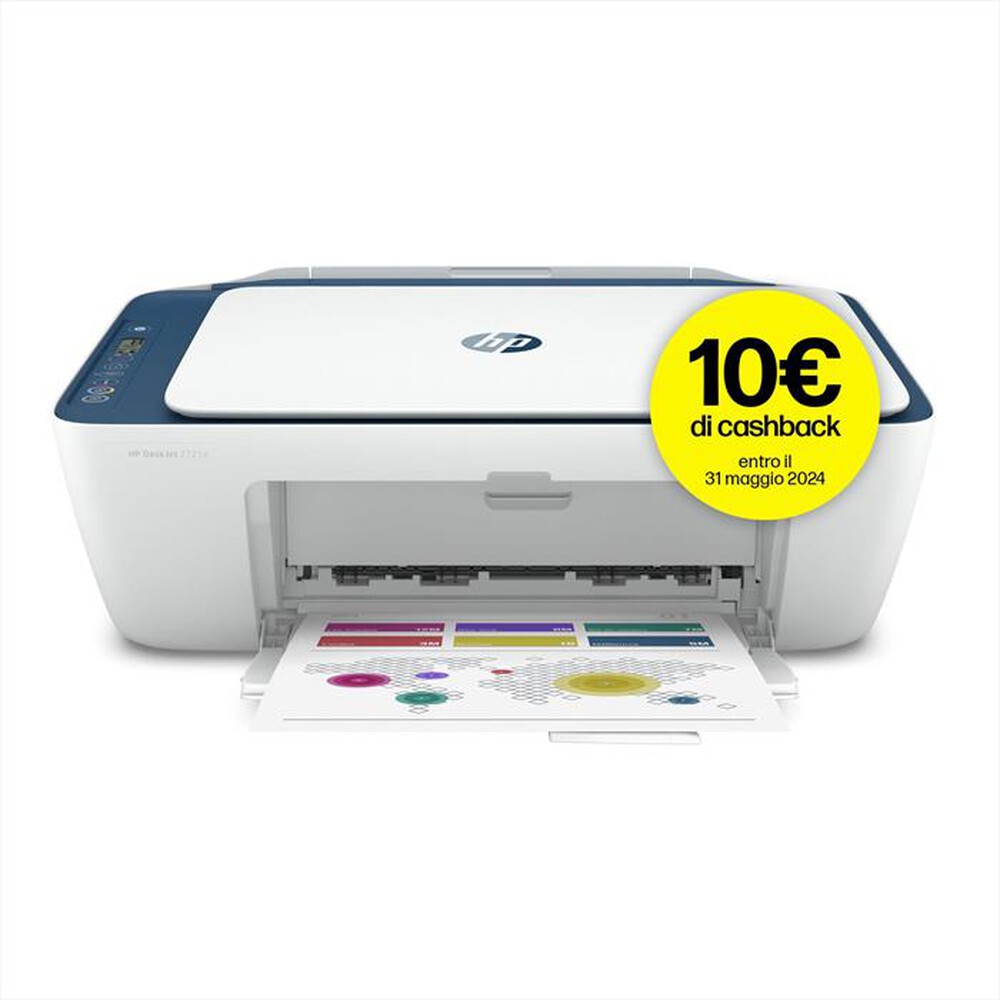 "HP - MULTIFUNZIONE DESKJET 2721E 6 MESI INSTANT INK HP+-Blue"