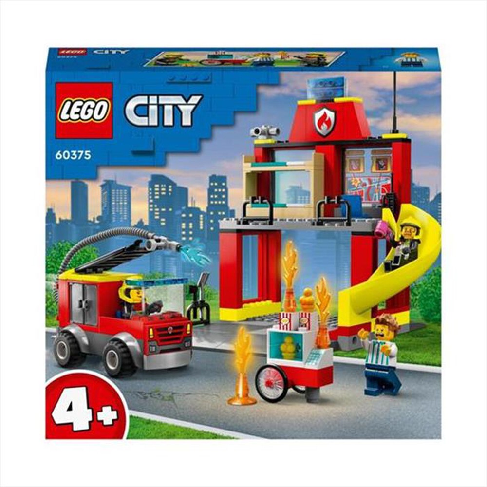 "LEGO - CITY Caserma dei pompieri e autopompa - 60375-Multicolore"