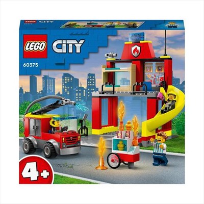 LEGO - CITY Caserma dei pompieri e autopompa - 60375-Multicolore