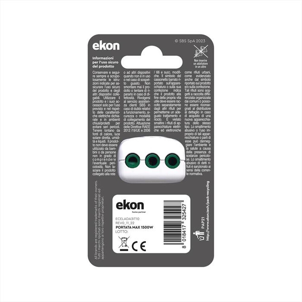 Immagine del prodotto EKON - ECELADA3IT10-Bianco