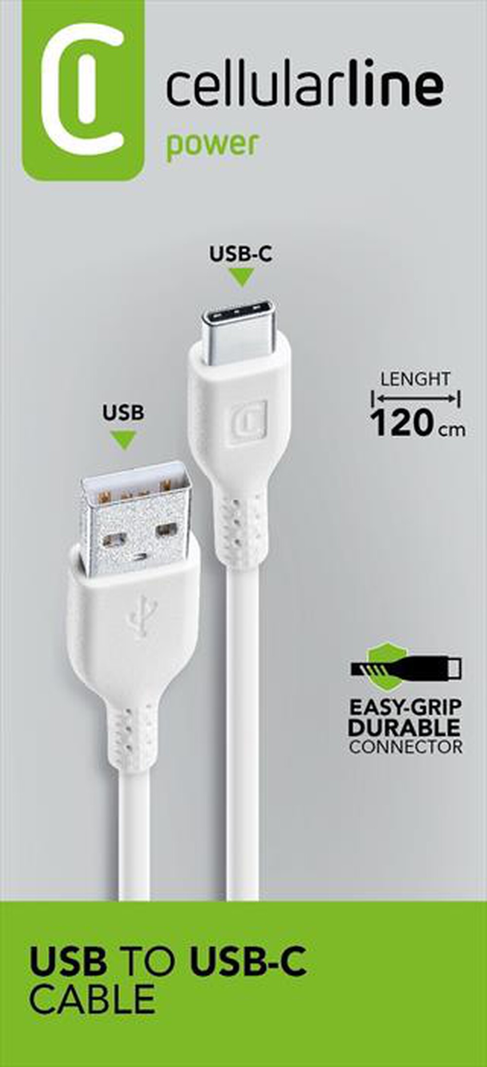 CELLULARLINE - USBDATACUSBA-CW Cavo USB-Bianco